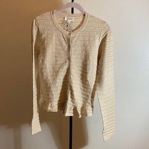 Cream Button-Up Women's Sweater
